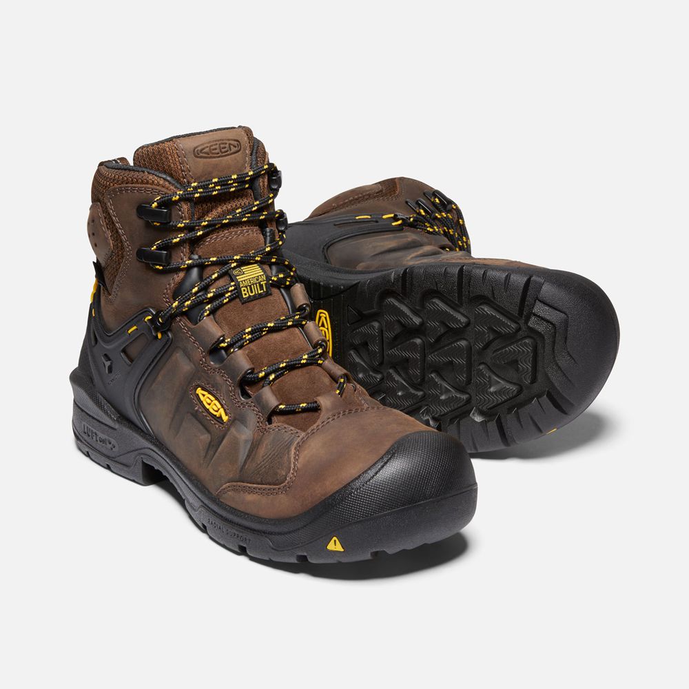 Botas de Trabajo Keen Mexico Marrom - Hombre Dover 6\" Wp (Carbon-Fiber Toe) - ZM7649182